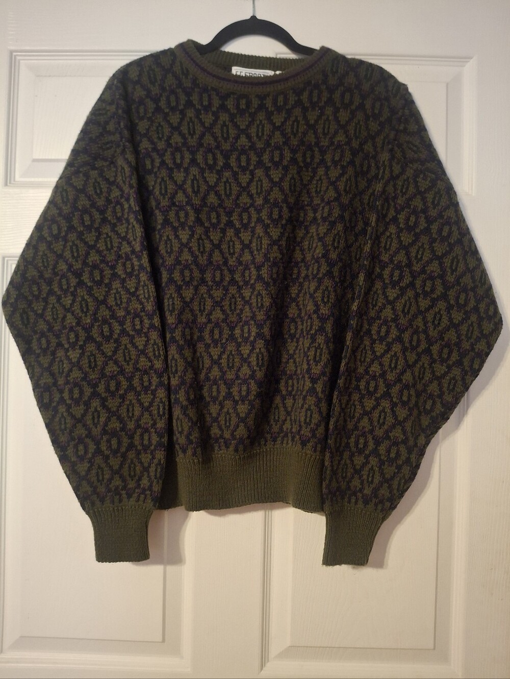 Vintage CC Sport Olive Green Patterned Sweater